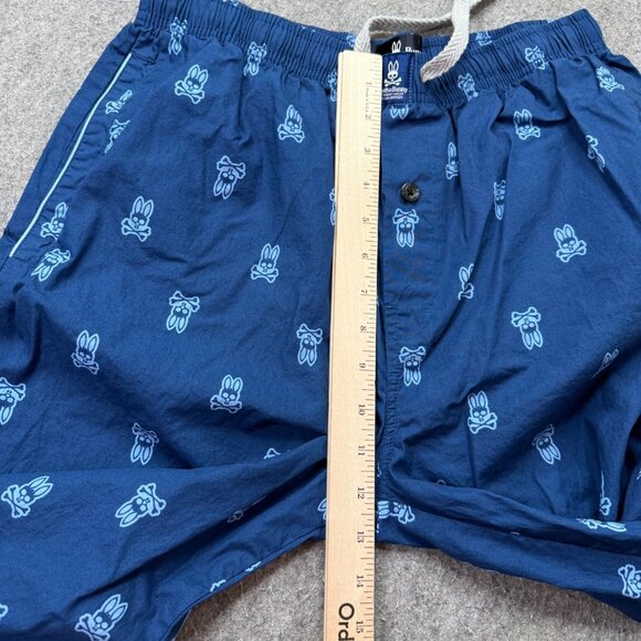 Psycho Bunny Pajama Bottoms Men M Blue All Over Print AOP 31" - Picture 16 of 16